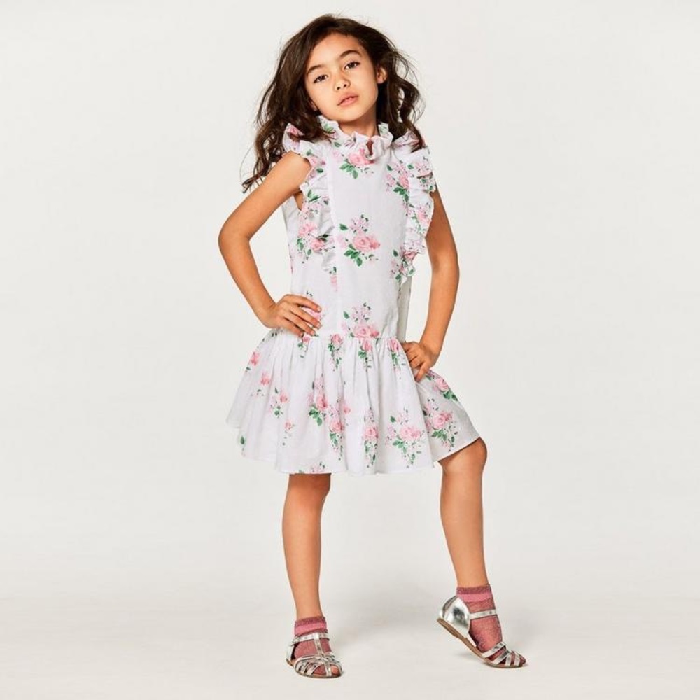 FLORAL DROPWAIST DRESS